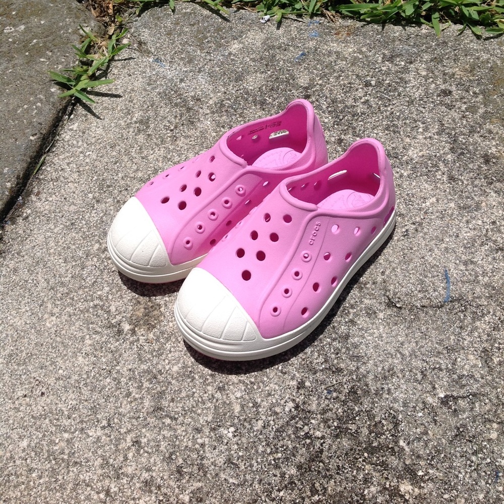 CROCS Bump It Water Shoes Pink/White
